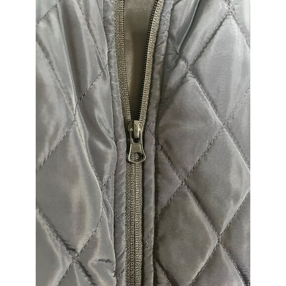 Retro Quilted Vest Blue M Preppy Nautical Coastal Neutral Minimalist Classic 80s - Picture 4 of 9